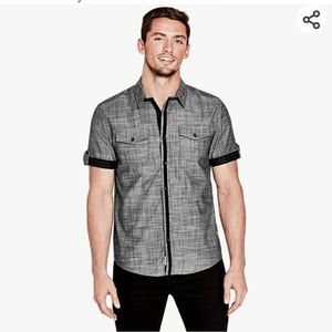 GUESS Men's SS Hale 2 PKT Textured Shirt